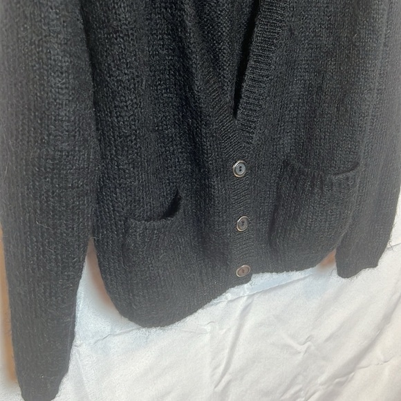 Penbrooke Lane Vintage Mohair Blend Black 3 button Cardigan Size Medium - Picture 6 of 12